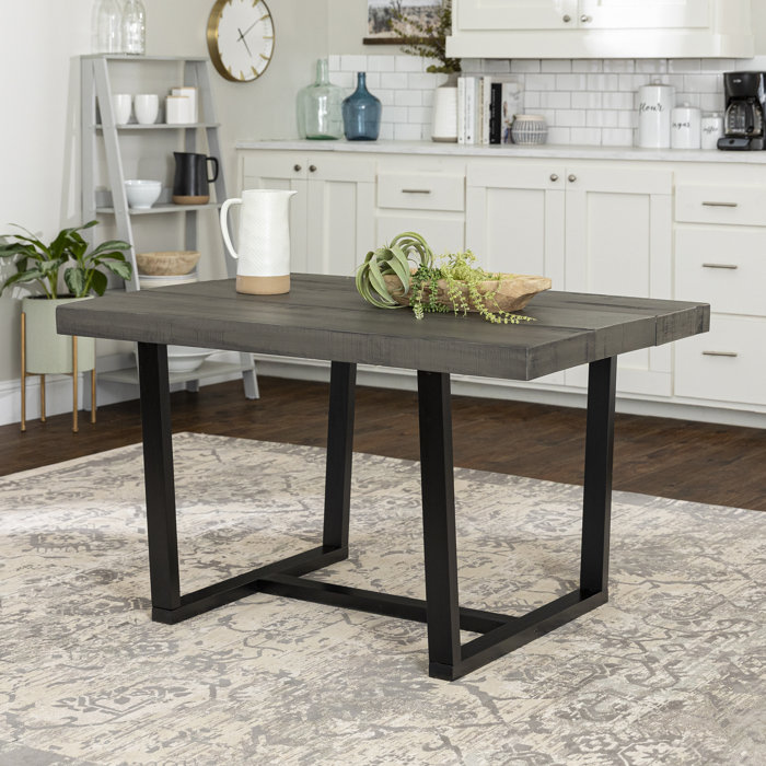 Union Rustic Amarapal Pine Solid Wood Trestle Dining Table & Reviews